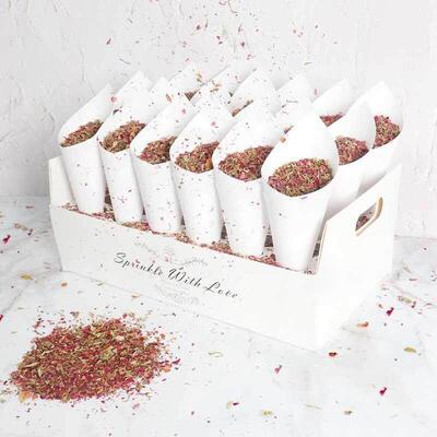 Staraise Kraft Paper Wedding Tray Confetti Cone Stand Box Tr