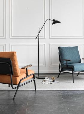 现极简铁16728艺沙单人会代客发椅办公务酒店售楼洽谈接待室茶几