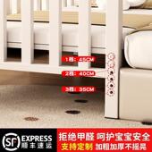 儿童拼接加宽铁艺床宝婴宝单床床带护栏儿边小见产品说孩防摔可升