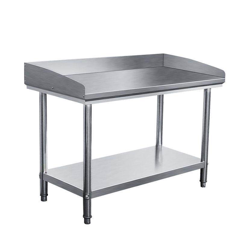厨房不锈钢工作台酒店切菜揉面案板台两层三层带围挡边操作台桌子,厨房/烹饪用具,厨房置物架/置物柜/角架,淘宝优惠券,粉丝福利购,淘宝优惠卷