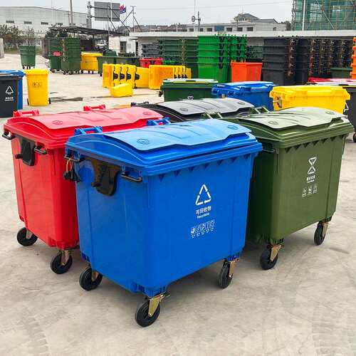 户外垃圾桶分类大号1100L带盖加厚厨房塑料桶商用环卫垃圾箱