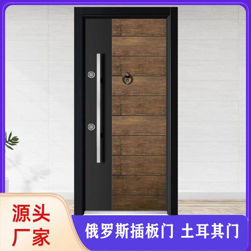 外贸出口土耳其门铁门拼接木门PVC钢质门防盗入户门插板门装甲门
