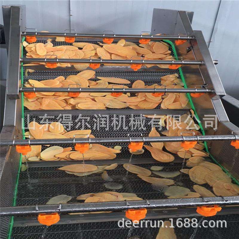 T-6500型全自动红薯片油炸机 速冻薯条加工流水线设备 鲜切工艺