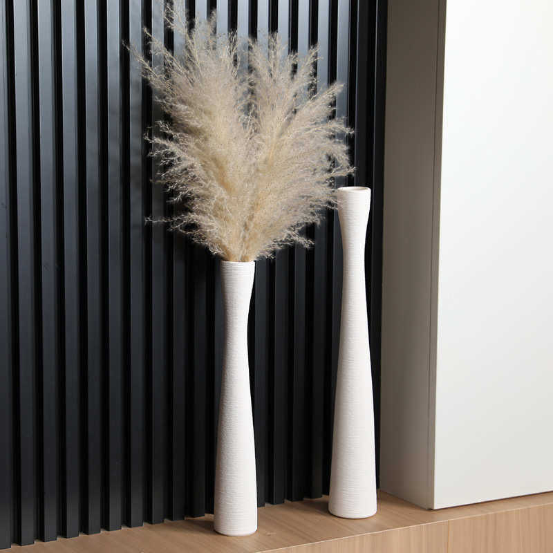 创意白色拉丝细长花瓶摆件客厅干花插花玄关电视柜酒柜装饰品花器,家居饰品,花瓶,淘宝优惠券,粉丝福利购,淘宝优惠卷