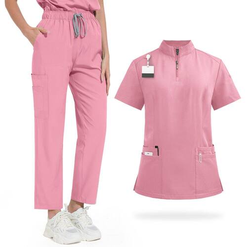 Collar zipper nurse work gown, surgical gown, hand washing