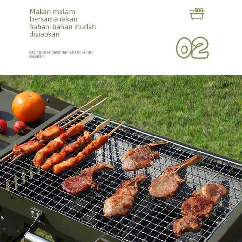 户外折叠烧烤炉便携式烧烤架露营碳烤淄博烤串全套大号BBQ烧烤箱