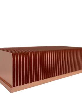 C1100紫铜散热片生产车载冰箱散热器100*50*30mm