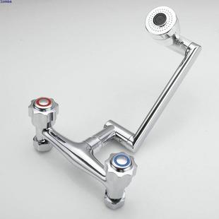 全铜入墙式冷热水水龙头 双把洗槽盆厨faucet s房阳台洗衣池 冷热
