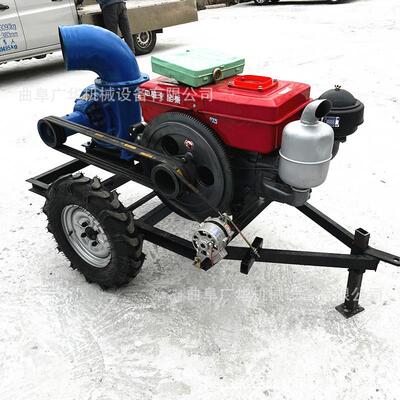 牵引喷灌泵汛抗旱抽水泵移动拖车款6式QRF寸地浇抽水防机