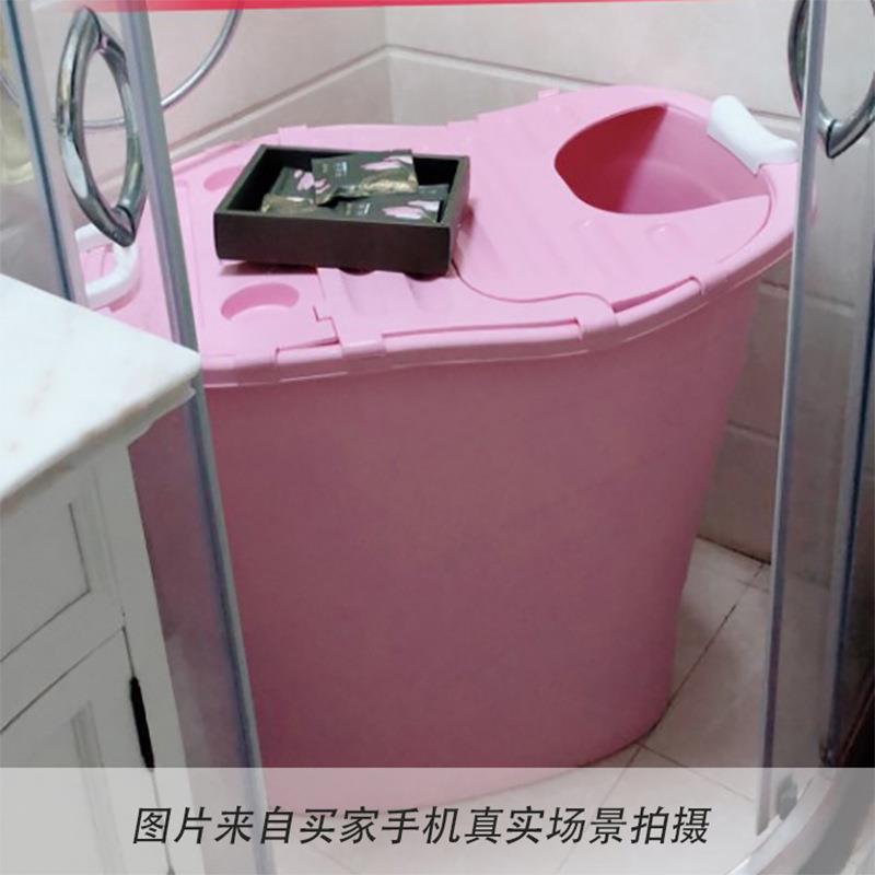 家用小户型泡澡桶保温洗大澡桶人全身泡澡桶厚料沐可JMH96797浴塑