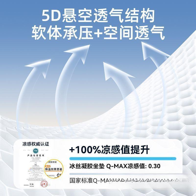 蜂窝凝胶汽车坐垫豪华坐垫夏季凉垫四季通用透气硅胶汽车冰凉座垫