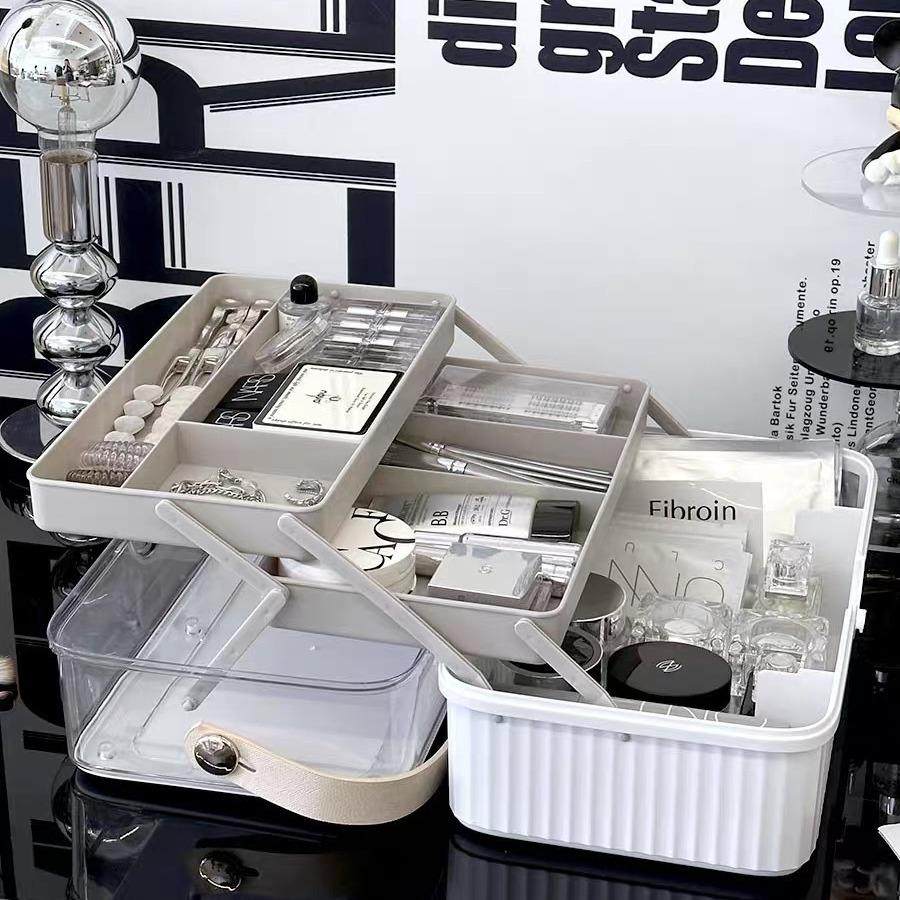 化妆品和收纳盒宿舍桌面防尘家用整理箱梳妆台首饰盒护肤品置物架,收纳整理,化妆刷收纳盒/桶,淘宝优惠券,粉丝福利购,淘宝优惠卷