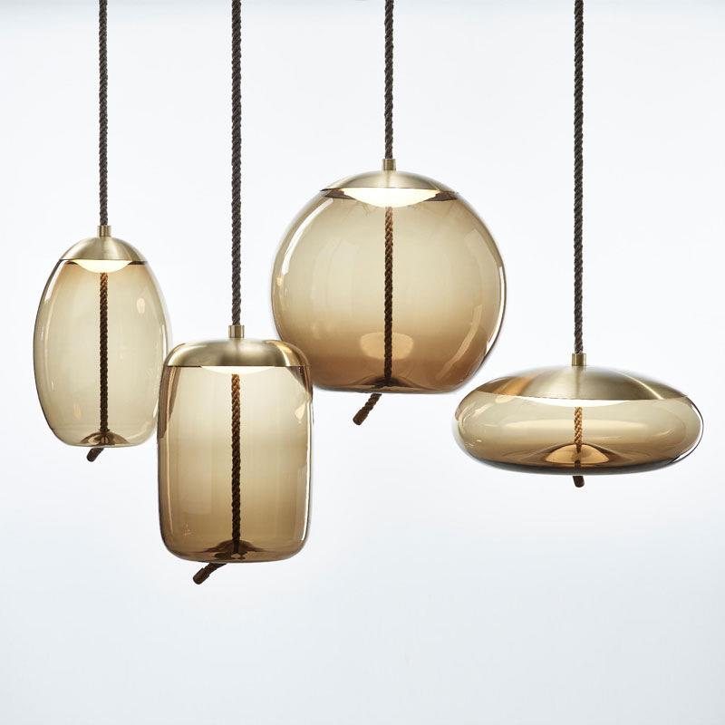 北欧风格灯具餐厅吊灯卧室床头灯咖啡厅吧台灯极简设计师玻璃吊灯
