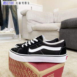 VANS SK8-LOW 经典黑白棋盘格低帮男女休闲帆布滑板鞋VN0A4UUK6BT