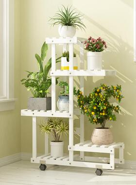 阳台花架内子BNL多层室外客挂厅实木落地欧式绿吊兰置物植物盆萝