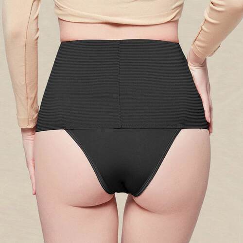 FALLSLIM Women's Tummy Control Thongs High Waist Flat B