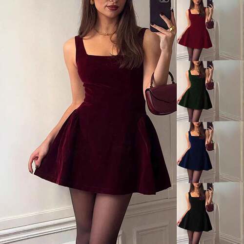 Elegant French Style Women's Short Dress Romantic Date