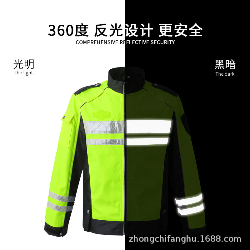 SC-109通骑铁骑交巡逻行摩越托车机车执勤反光野赛车长袖牛津户外