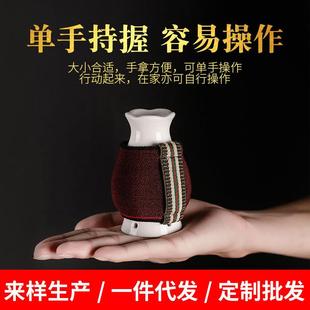 分销陶瓷艾灸罐面部温灸器刮痧颈部双层宫廷灸器小号便捷家用定制