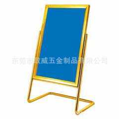 不锈钢展示架广告牌展示牌酒店站立展示架指示牌金属支撑展示道具