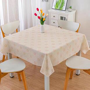 厂供客应链 简约方桌布八仙桌厅餐桌正形方洗塑LTS料餐桌布免新款