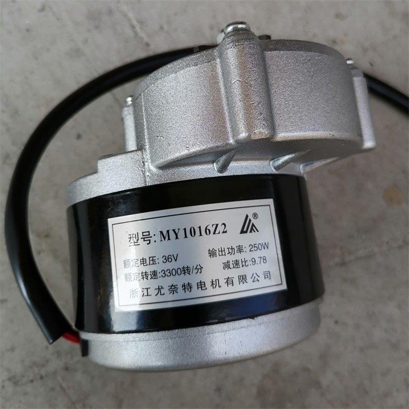 Yoneite永磁直流有刷减速电机My1016Z3-250W36V电动三轮车配件