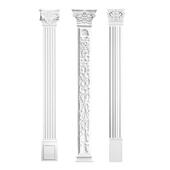 饰简约扁柱 饰平面柱别墅装 PU罗马柱扁柱欧式 仿石膏线背景墙垭口装