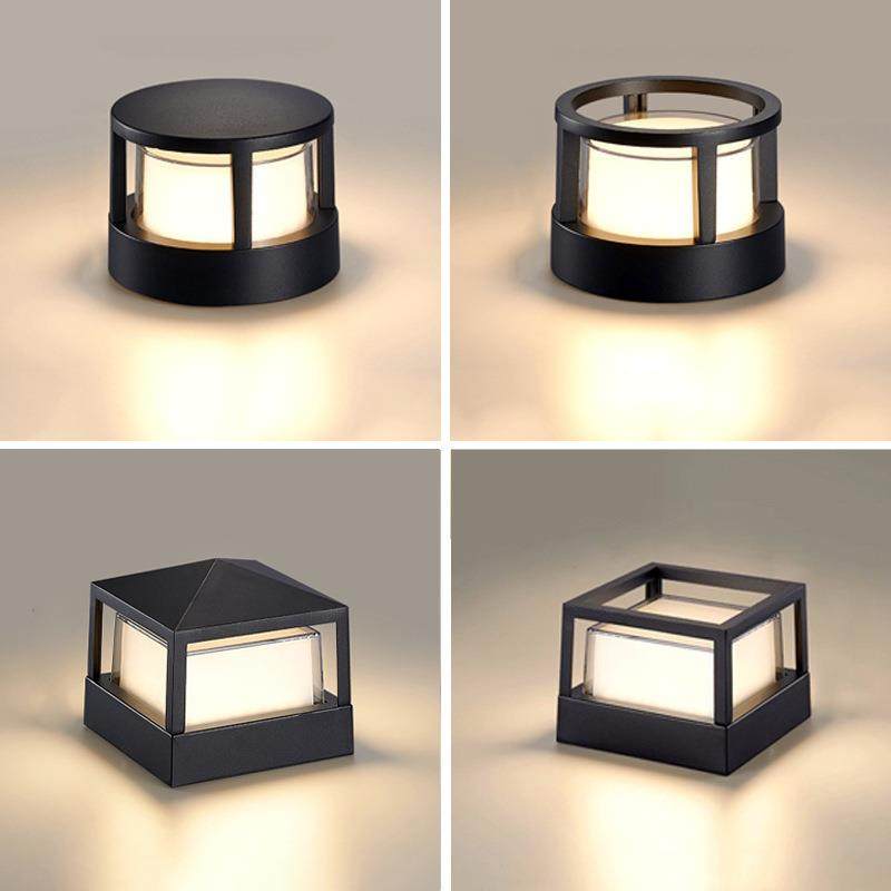 户外柱头灯庭院围墙柱子灯防水花园别墅家用墙头灯简约外墙壁灯