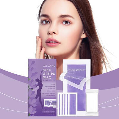 JAYSUING Facial and Body Hair Removal Wax Strips, Gentle and