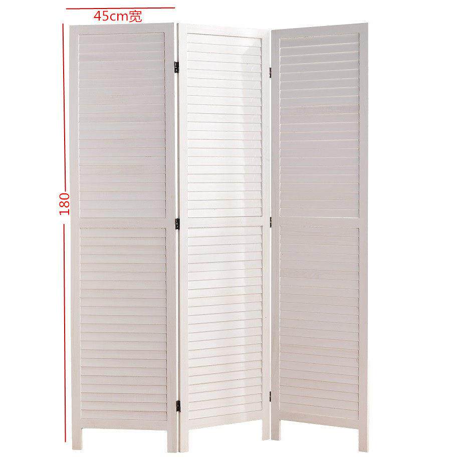 简约玄关隔断实木百叶屏风艺术酒店试衣间遮挡美式简易可折叠移动