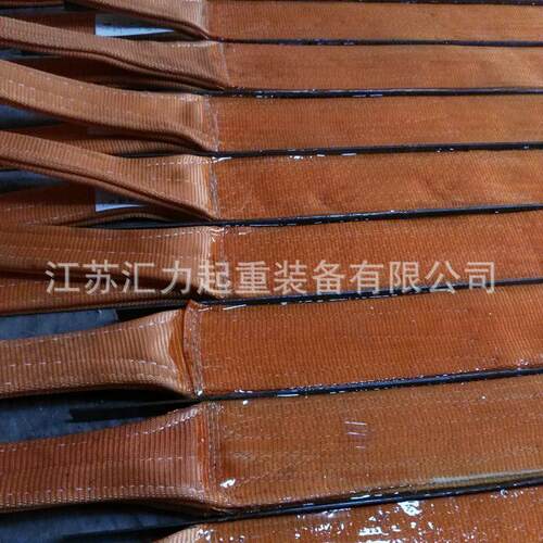 扁平吊装带10t起重吊带两头扣防割涂胶吊带强工业吊带环形吊绳
