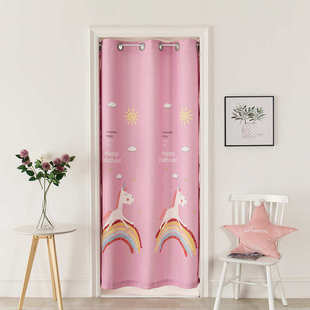 来图艺术外购极简欧式免打孔门帘卧室客厅试衣间隔断遮挡帘