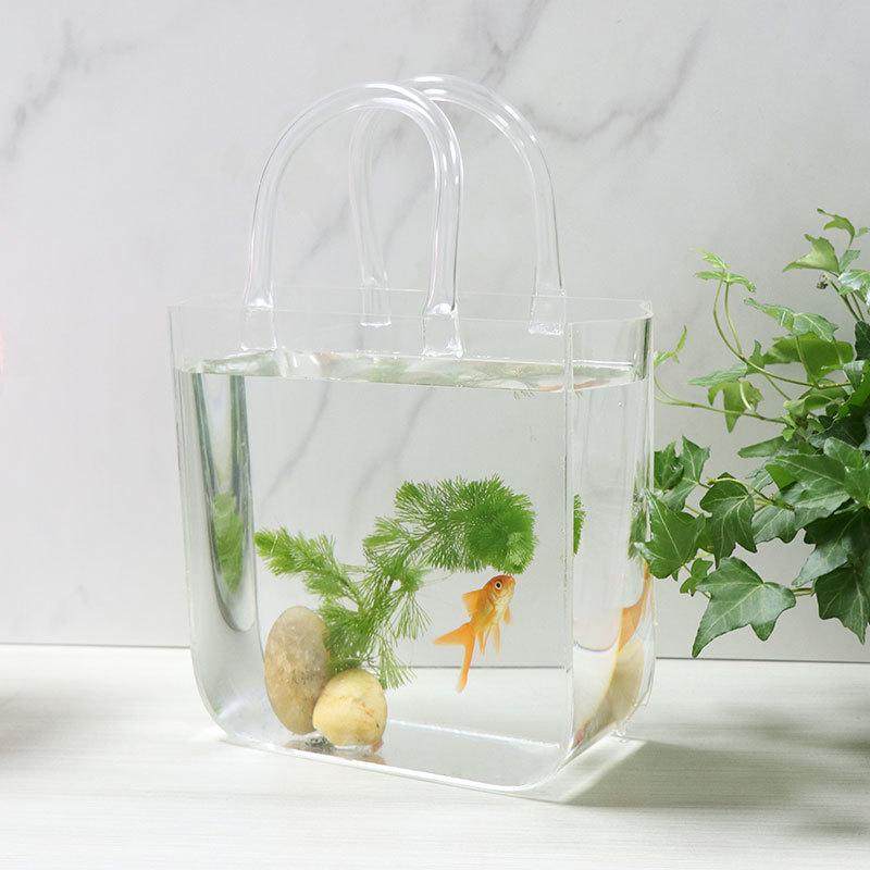 北欧亚克力包包水培花瓶网红摆件装饰客厅鱼缸花盆花器创意居家,家居饰品,花瓶,淘宝优惠券,粉丝福利购,淘宝优惠卷