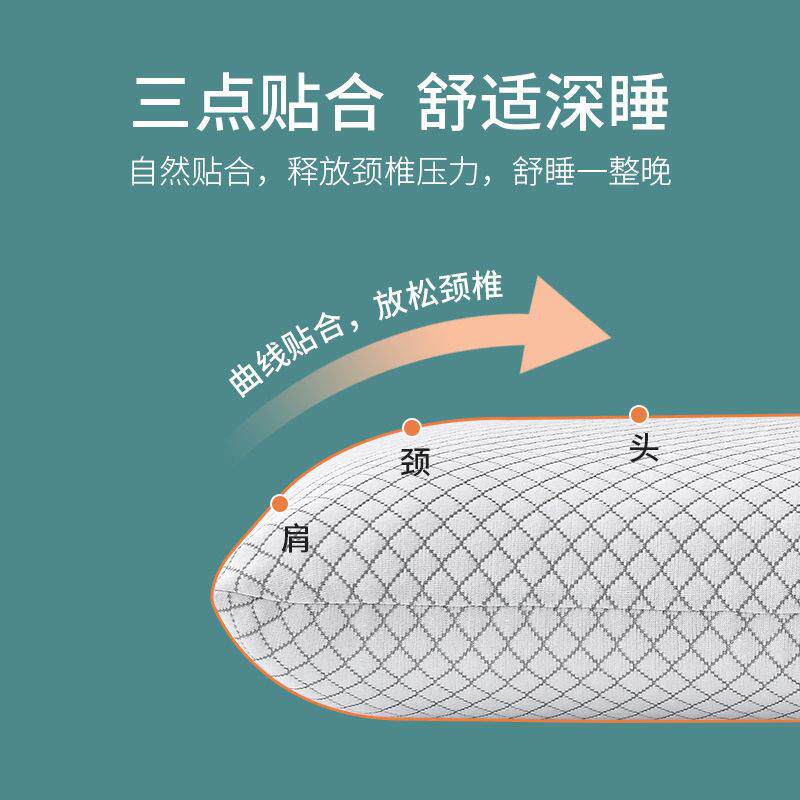 新款直销亚马逊枕头记忆棉慢回弹面包枕双人酒店颈椎护颈家用枕头