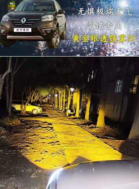 适用雷诺科雷傲科雷嘉改装超亮LED远近双光透镜前雾灯大灯泡总成