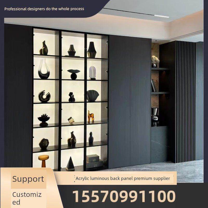 亚克力发光背板酒柜展示柜背景导光板背光板定制导光板装饰灯LED,住宅家具,搁板/置物架/家用陈列架,淘宝优惠券,粉丝福利购,淘宝优惠卷