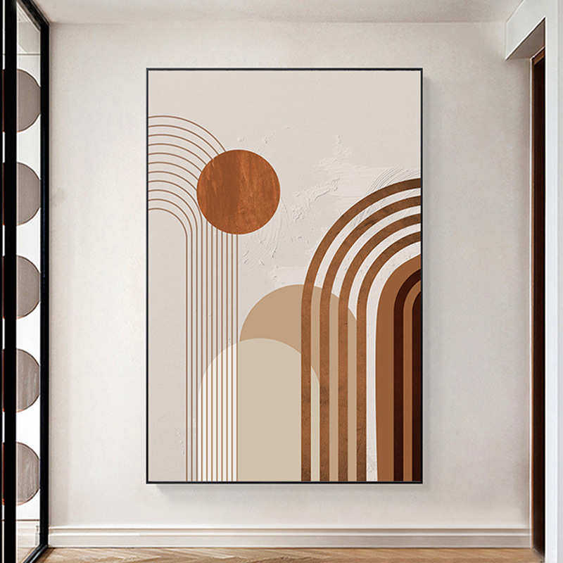 现代简约装饰画抽象线条橙色挂画客厅餐厅墙壁画样板房大幅落地画,家居饰品,现代装饰画,淘宝优惠券,粉丝福利购,淘宝优惠卷