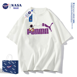 NASA联名潮牌短袖t恤重磅潮流体恤半袖青少年宽松男女打底衫