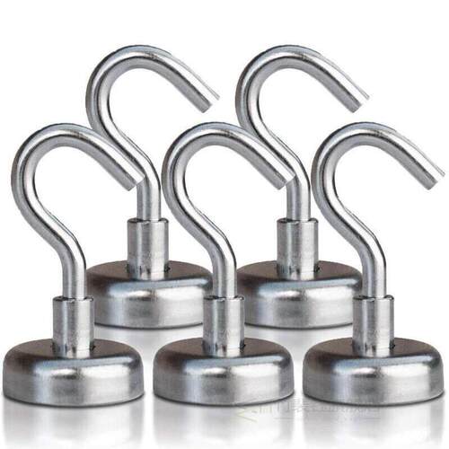 *5pcs Magnetic Hooks Powerful Hook Magnet Holder 10kg Suctio