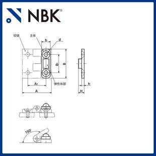 NBK 铰链用橡胶缓冲器钢镀锌 合页锁闩 机械零配件厂家直供 HNRB