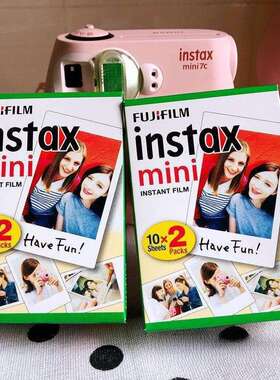 富士拍立得相纸3寸20张白边 适用instax mini 拍立得相纸胶片