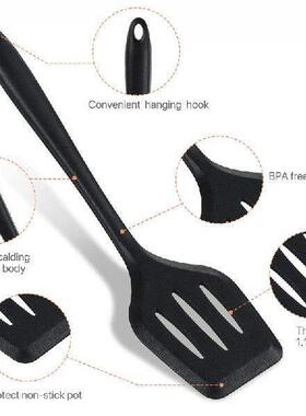 30cm Silicone Slotted Turner Egg Fish Frying Pan Scoop