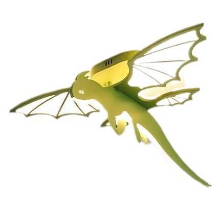 儿童房恐龙灯创意卡通喷火龙造型灯具男孩卧室灯吸顶灯男童房间灯