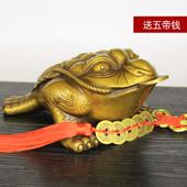 饰品店铺开业礼品 客厅玄关装 厚德纯铜金蟾摆件 三足金蝉三脚蟾蜍