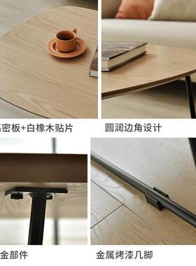 茶几简约边几小圆桌客厅矮桌角几阳台小茶桌茶几组合小木桌飘窗桌