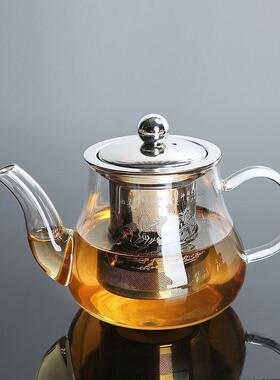 Teapot Flower Tea Coffee Pot Transparent Glass Tea Set