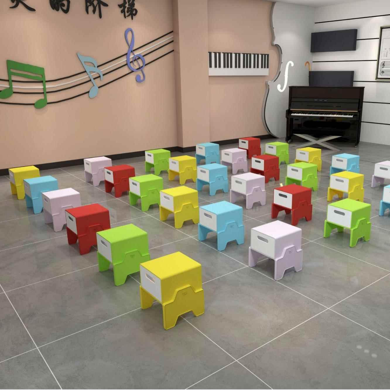 多功能XFM抽屉音音乐六凳积木凳塑料注塑三面面体乐室学校动活大