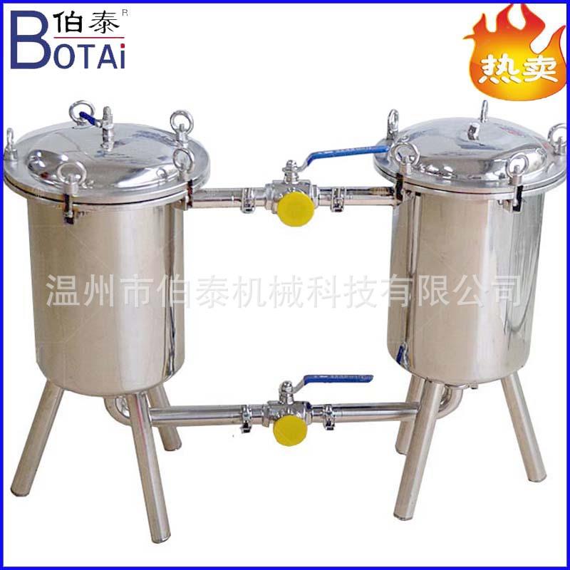 食品级双联过滤器粗过滤精过滤不停机更换滤芯流量大适用鲜奶饮料