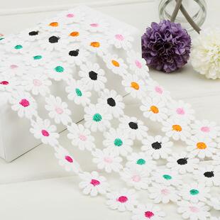 彩色花瓣花边辅料 水溶花边蕾丝边 衣帽装饰辅料手工装饰多色花朵