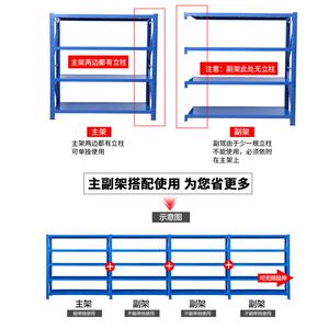 仓储货架轻型中型重型储物库房仓库铁置物架展示架家用货架子